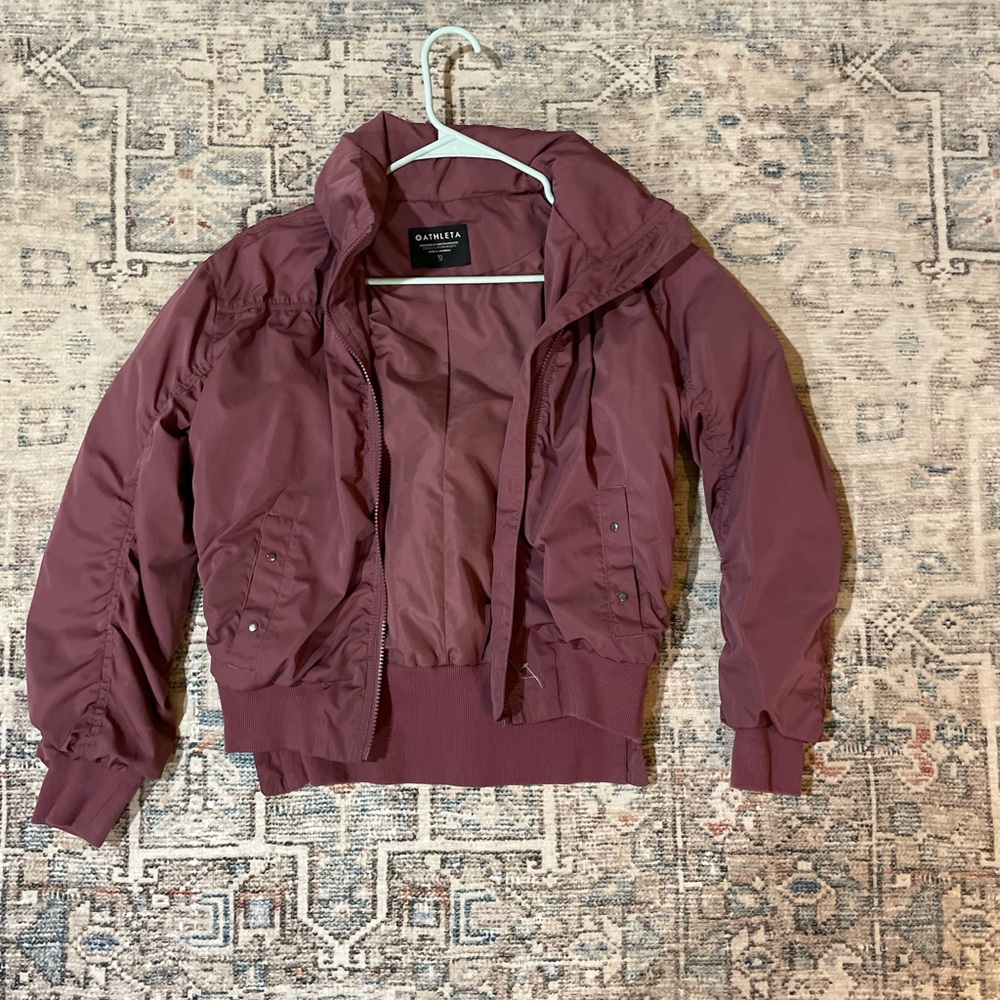 Athleta Point Reyes bomber in dusty pink